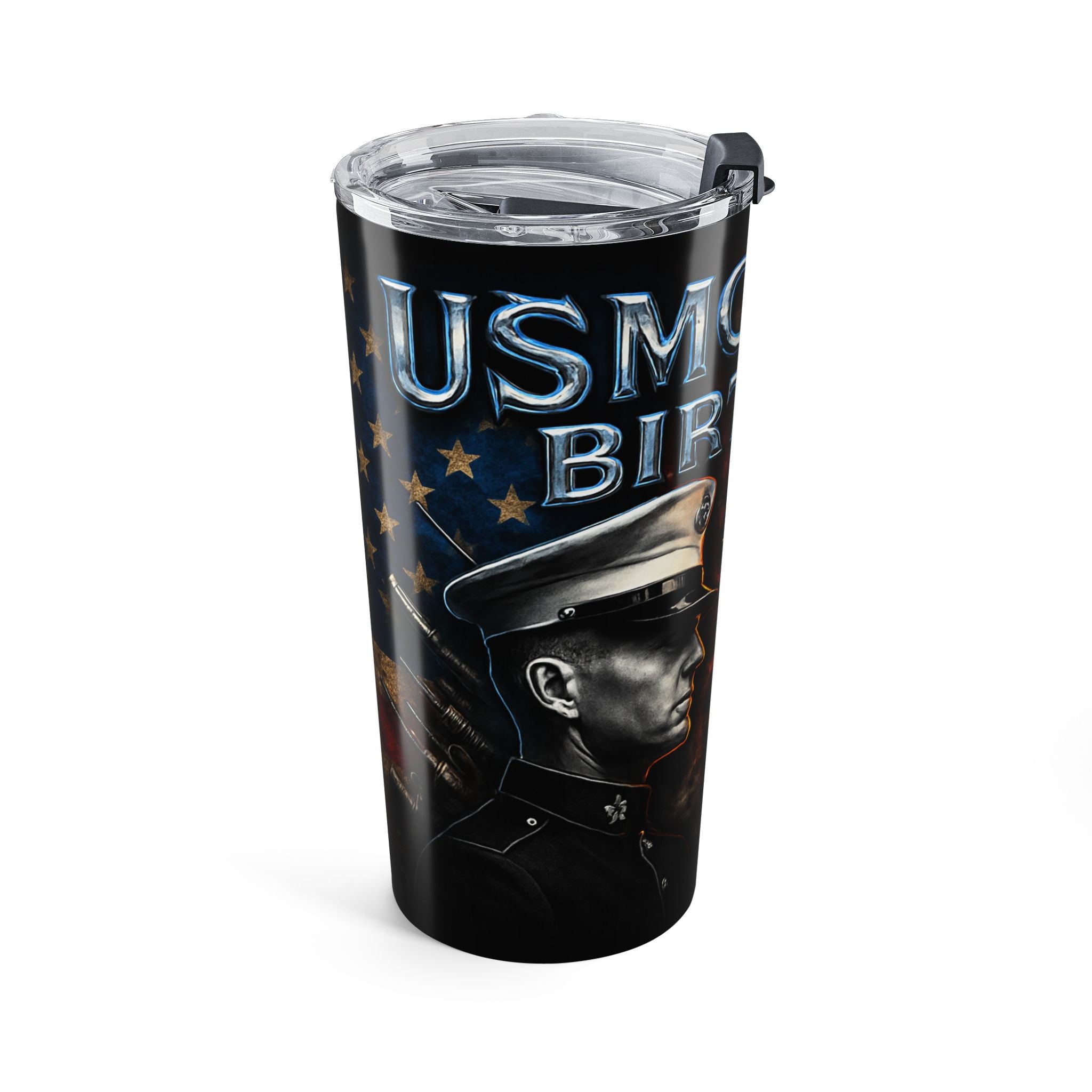 USMC 250th Birthday Tumbler 20oz | Patriotic Gifts, Veteran Appreciation, Birthday Celebrations, USA Decor, Custom Travel Cup